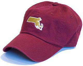 Massachusetts Chestnut Hill Gameday Hat in Maroon by State Traditions - Country Club Prep