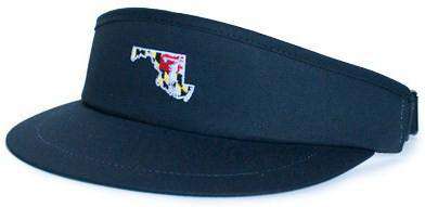MD Traditional Golf Visor in Black by State Traditions - Country Club Prep