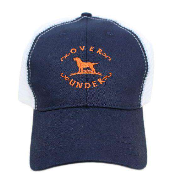 Mesh Back Auburn Hat in Navy w/ White by Over Under Clothing - Country Club Prep