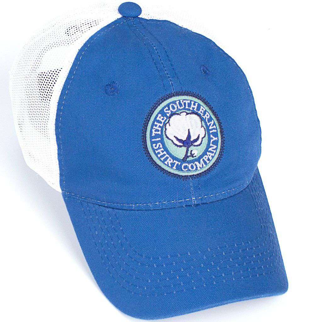 Mesh Back Logo Hat in Royal Blue by The Southern Shirt Co. - Country Club Prep