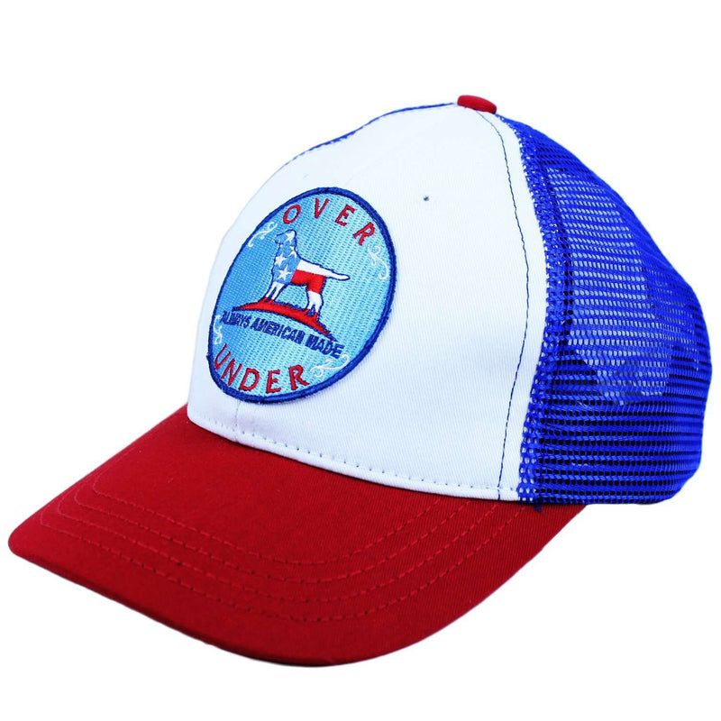 Mesh Back Patriotic Dog Hat in Red, White, & Blue by Over Under Clothing - Country Club Prep