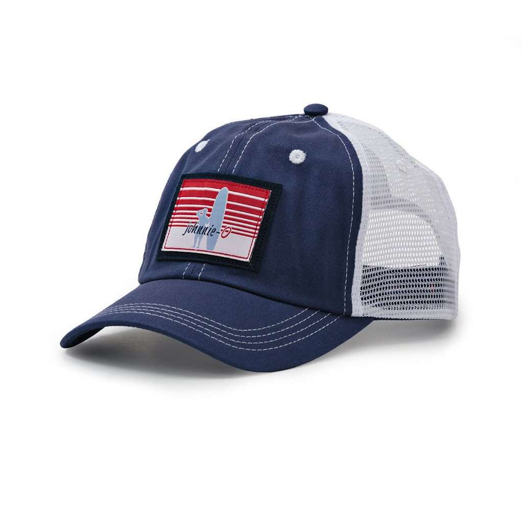 Mesh Trucker Hat in Atlantic Blue by Johnnie-O - Country Club Prep