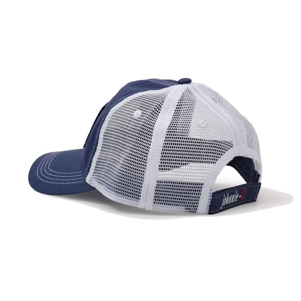 Mesh Trucker Hat in Atlantic Blue by Johnnie-O - Country Club Prep