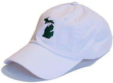 Michigan East Lansing Gameday Hat in White by State Traditions - Country Club Prep