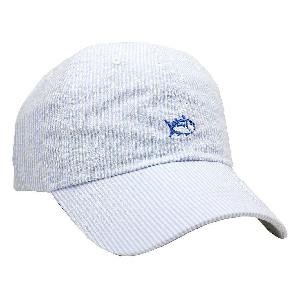 Mini Skipjack Hat in Blue Seersucker by Southern Tide - Country Club Prep