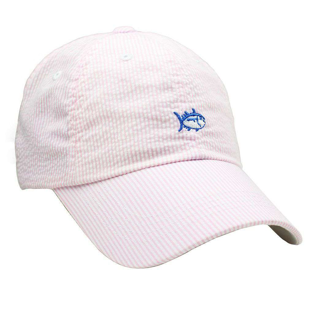 Mini Skipjack Hat in Pink Seersucker by Southern Tide - Country Club Prep