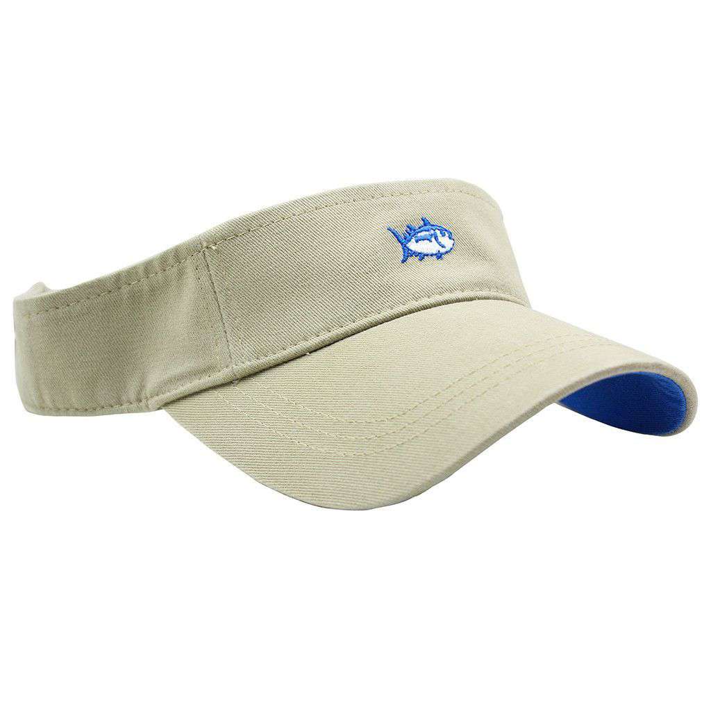 Southern Tide Mini Skipjack Visor in Khaki Country Club Prep