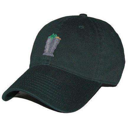 Mint Julep Needlepoint Hat in Hunter Green by Smathers & Branson - Country Club Prep