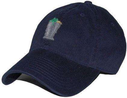 Mint Julep Needlepoint Hat in Navy by Smathers & Branson - Country Club Prep