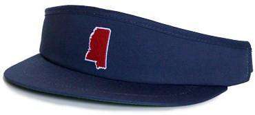 MS Oxford Gameday Golf Visor in Navy by State Traditions - Country Club Prep