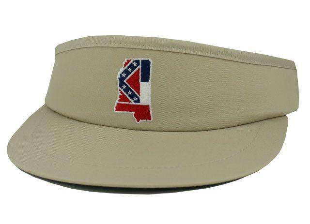 MS Traditional Golf Visor in Khaki by State Traditions - Country Club Prep