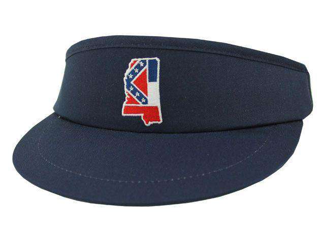 MS Traditional Golf Visor in Navy by State Traditions - Country Club Prep