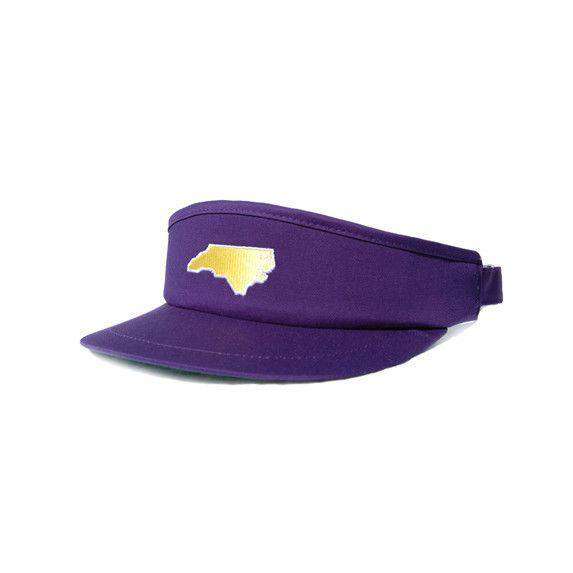 NC Greenville Gameday Golf Visor in Purple by State Traditions - Country Club Prep