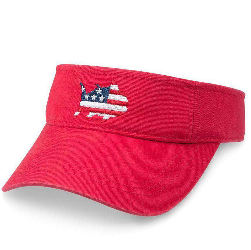 Oh Say Can You See Visor in Red by Southern Tide - Country Club Prep