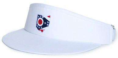 Ohio Traditional Golf Visor in White by State Traditions - Country Club Prep