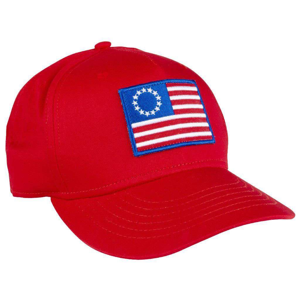 Old Glory All Twill Hat in Red by Rowdy Gentleman - Country Club Prep