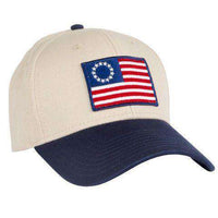 Old Glory All Twill Snapback Hat in Khaki by Rowdy Gentleman - Country Club Prep