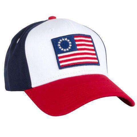 Old Glory All Twill Snapback Hat in Navy by Rowdy Gentleman - Country Club Prep