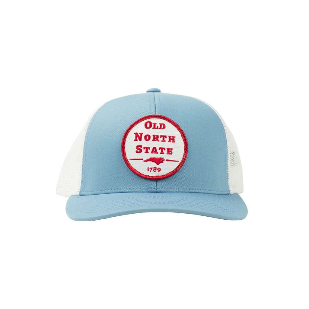 Old North State Mesh Back Hat in Columbia Blue by Classic Carolinas - Country Club Prep