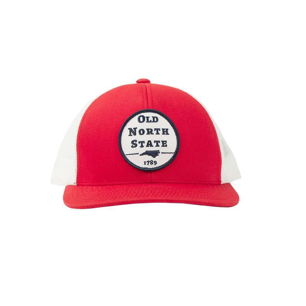 Old North State Mesh Back Hat in Red by Classic Carolinas - Country Club Prep