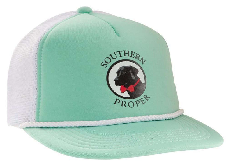 Old Pro Trucker Hat in Seafoam Green and White by Southern Proper - Country Club Prep