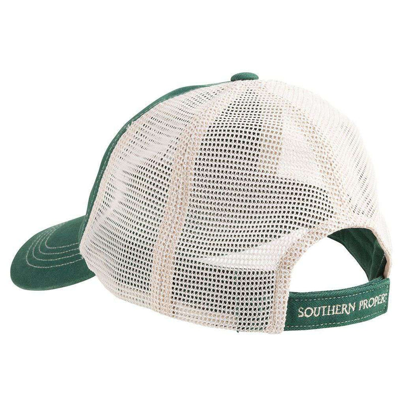 Original Logo Patch Trucker Hat in Green by Southern Proper - Country Club Prep