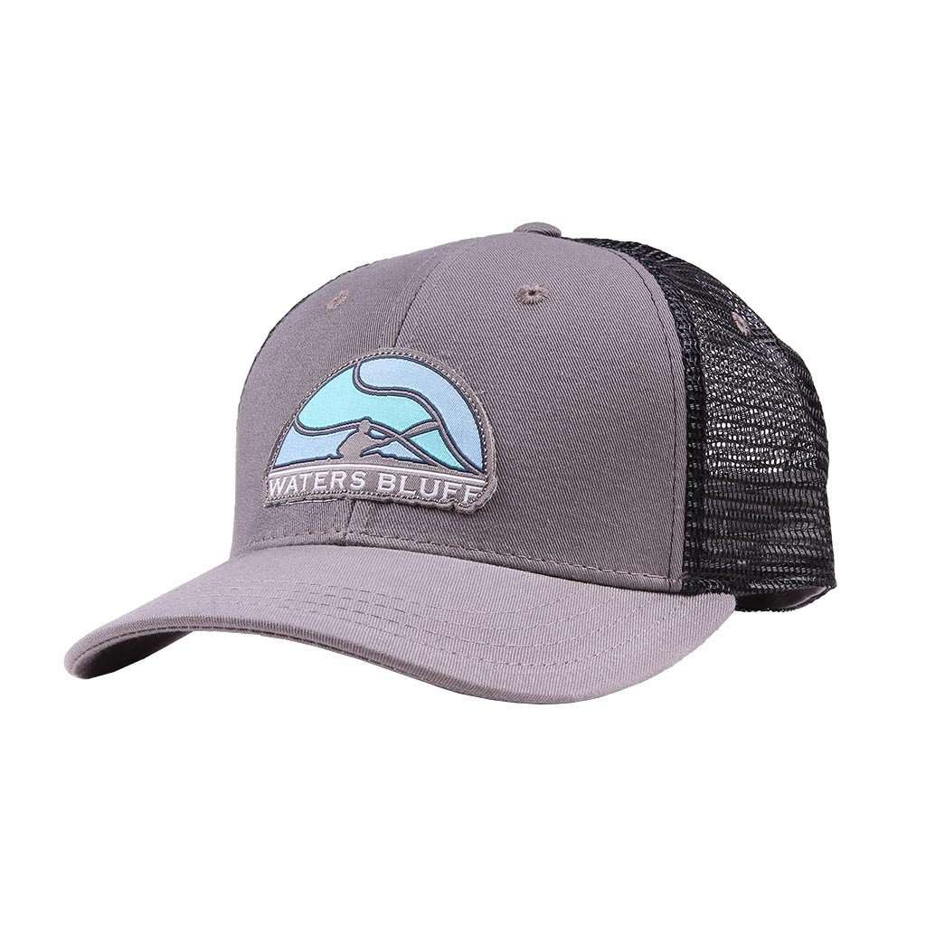 Paddler Trucker Hat in Charcoal by Waters Bluff - Country Club Prep
