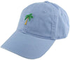 Palm Tree Needlepoint Hat in Sky Blue by Smathers & Branson - Country Club Prep