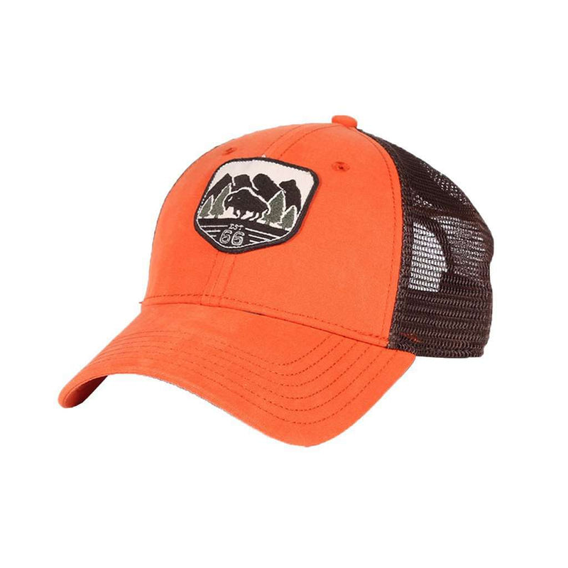 Patches Trucker Hat in Tibetan Orange by The North Face - Country Club Prep