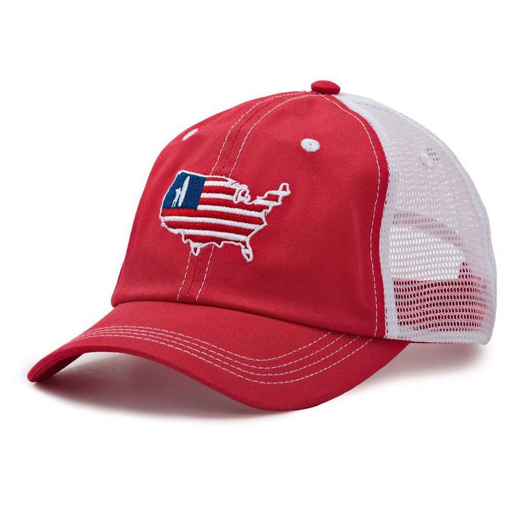Patriot Hat in Racing Red by Johnnie-O - Country Club Prep