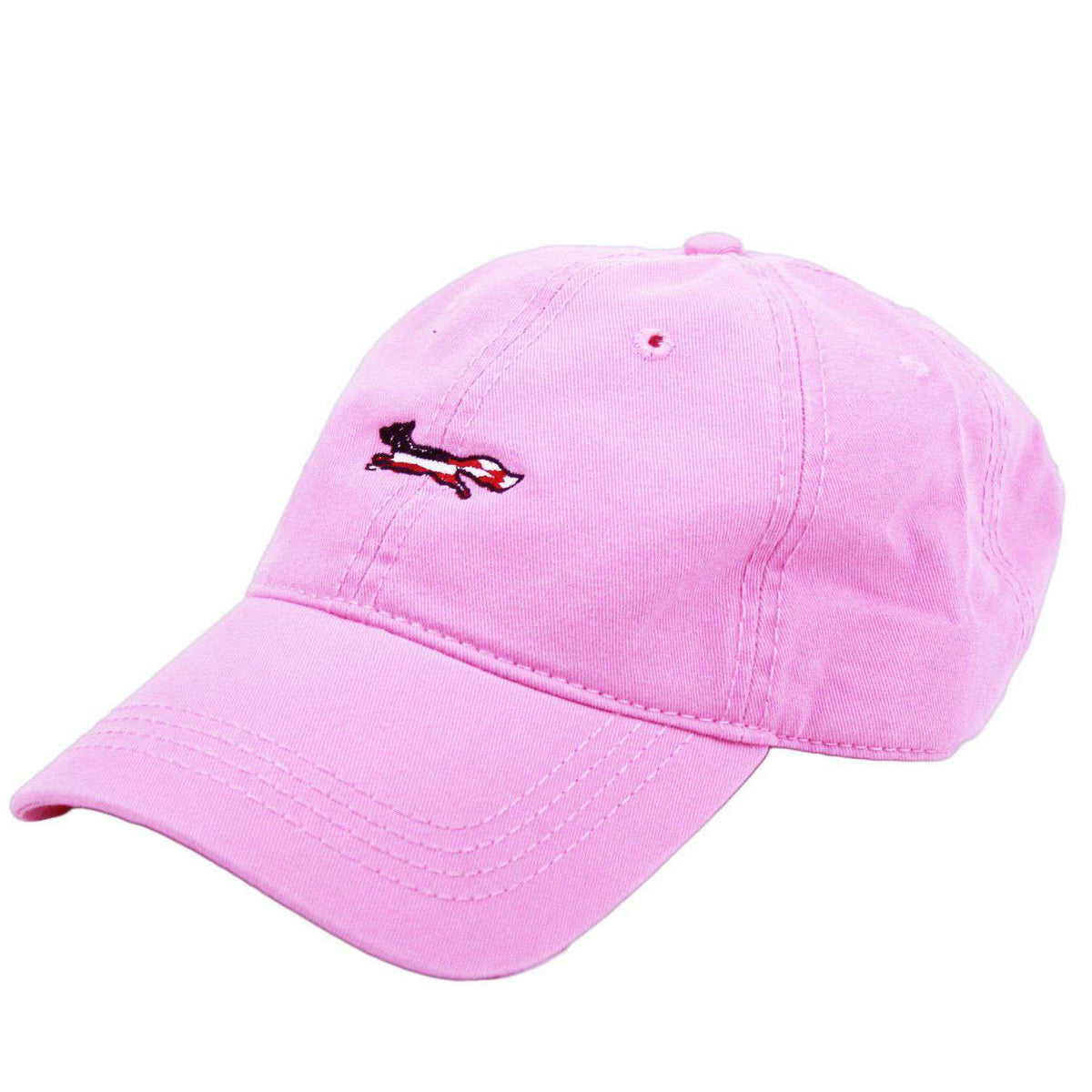 Patriotic Longshanks Hat in Pink Twill by Country Club Prep - Country Club Prep