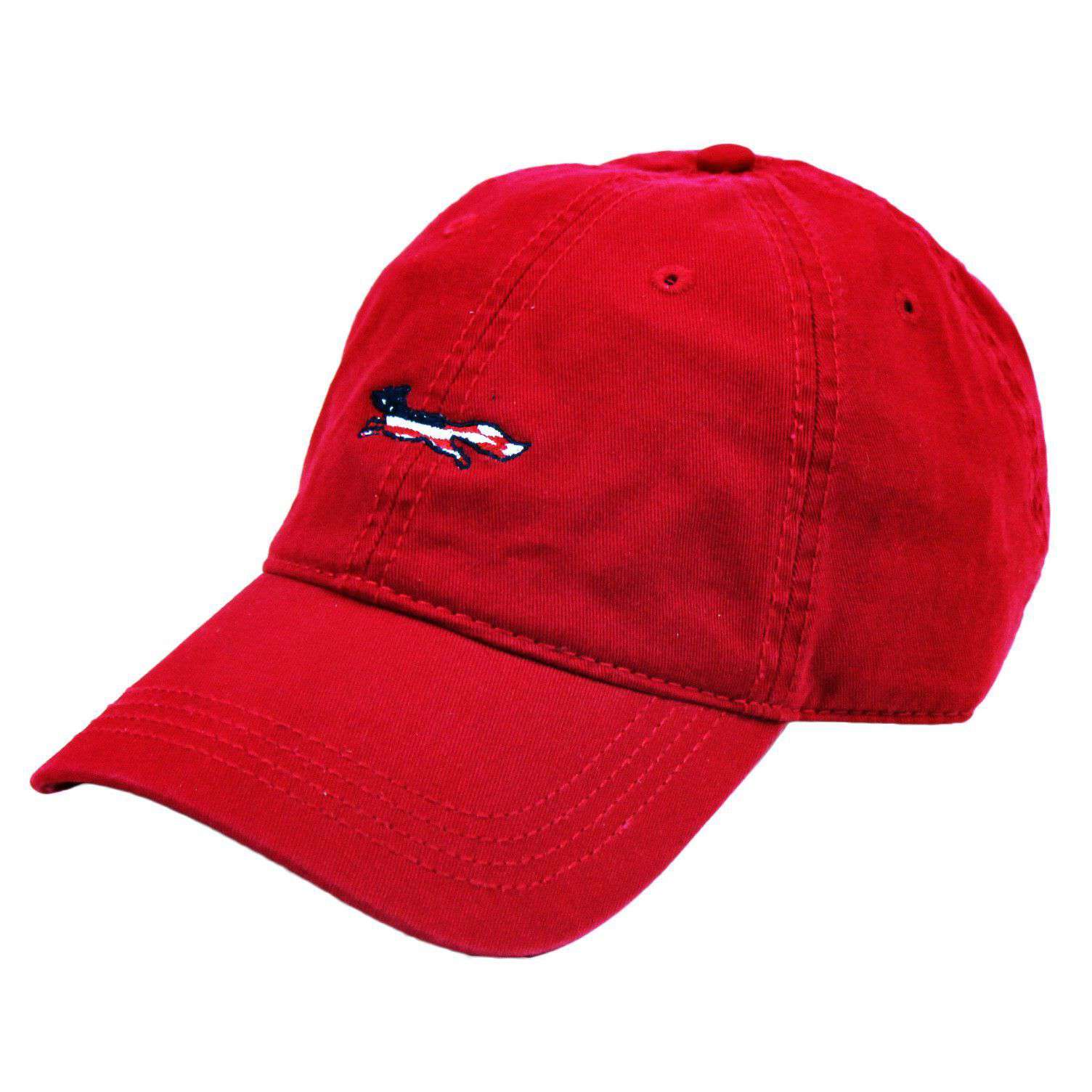 Patriotic Longshanks Hat in Red Twill by Country Club Prep - Country Club Prep