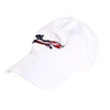 Patriotic Longshanks Logo Hat in White Twill by Country Club Prep - Country Club Prep