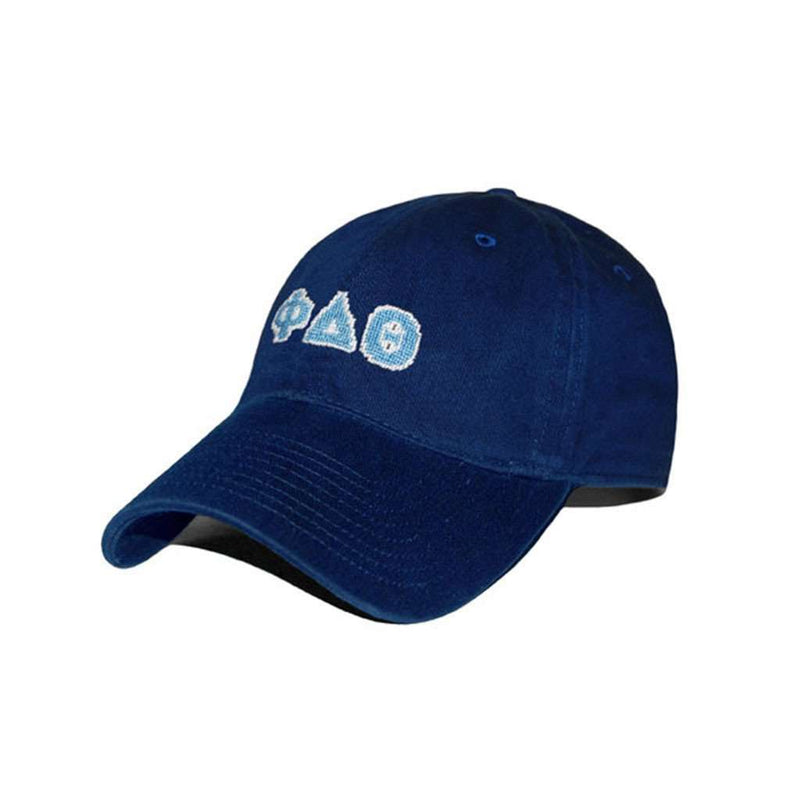 Phi Delta Theta Needlepoint Hat in Navy by Smathers & Branson - Country Club Prep