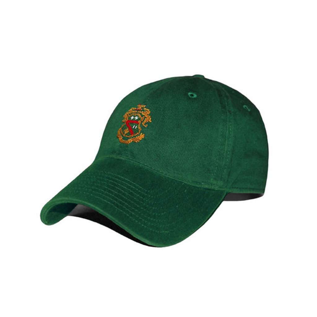 Phi Kappa Psi Needlepoint Hat in Hunter Green by Smathers & Branson - Country Club Prep