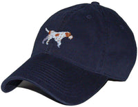 Pointer Needlepoint Hat in Navy by Smathers & Branson - Country Club Prep
