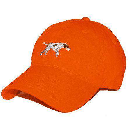 Pointer Needlepoint Hat in Orange by Smathers & Branson - Country Club Prep