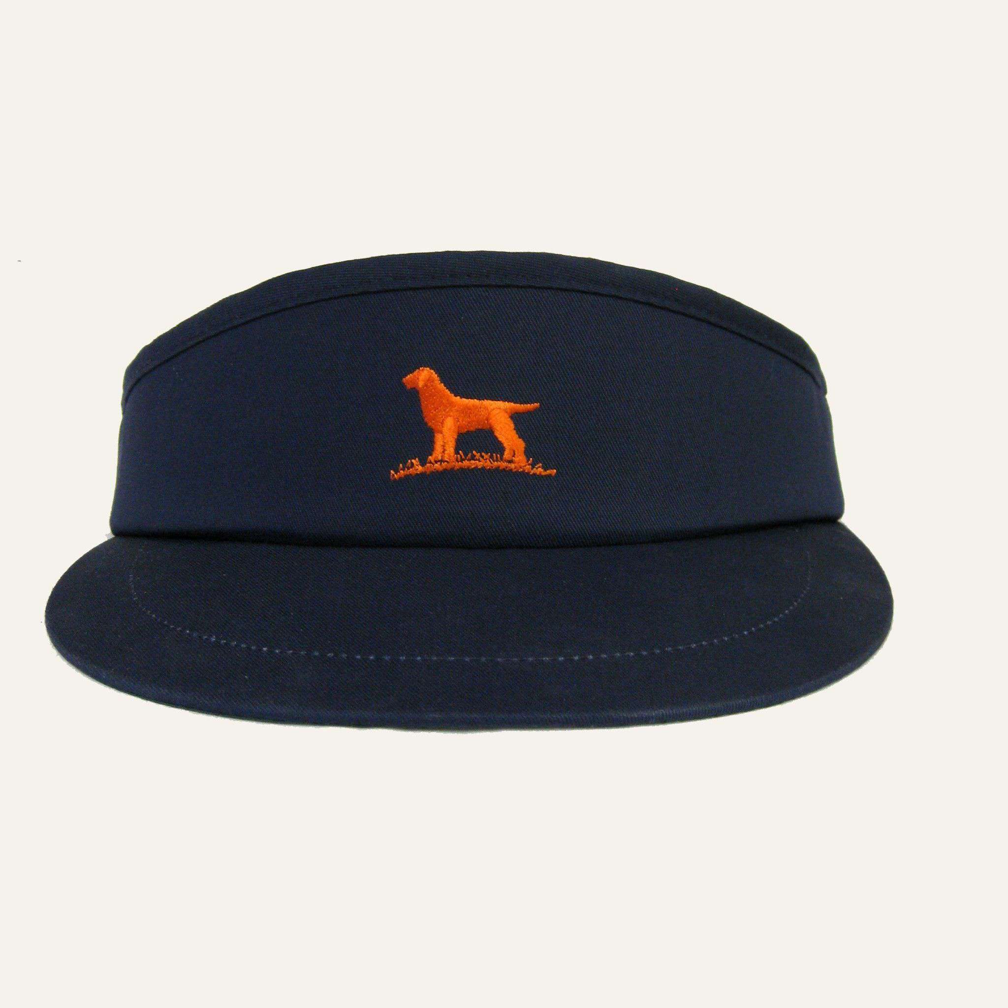 Pro Tour Visor in Navy & Orange by Over Under Clothing - Country Club Prep