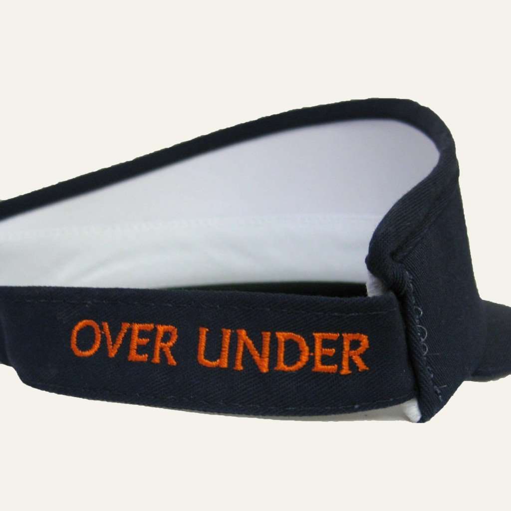 Pro Tour Visor in Navy & Orange by Over Under Clothing - Country Club Prep