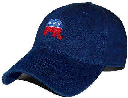 Republican Needlepoint Hat in Navy by Smathers & Branson - Country Club Prep