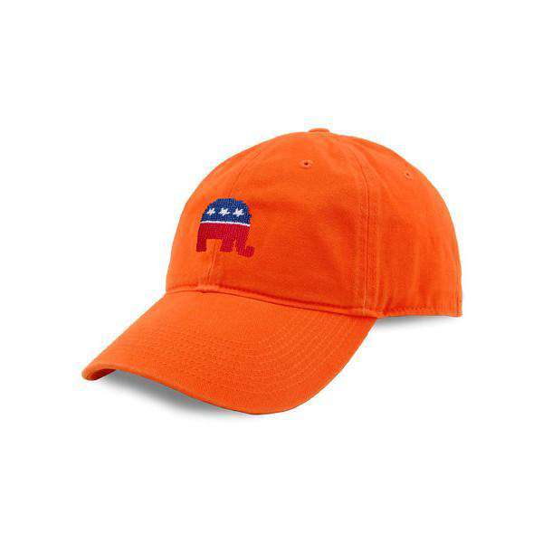 Republican Needlepoint Hat in Orange by Smathers & Branson - Country Club Prep