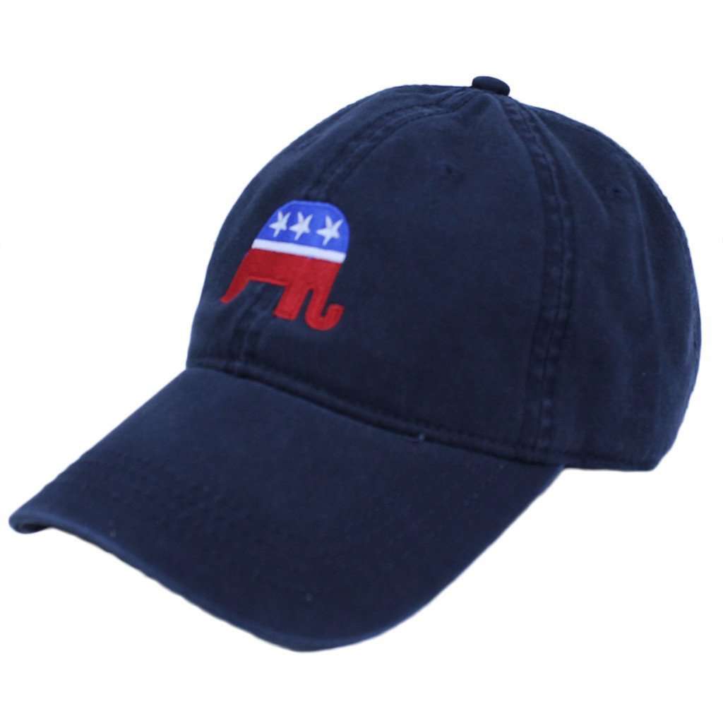 Republican Twill Hat in Navy by Full Time American - Country Club Prep