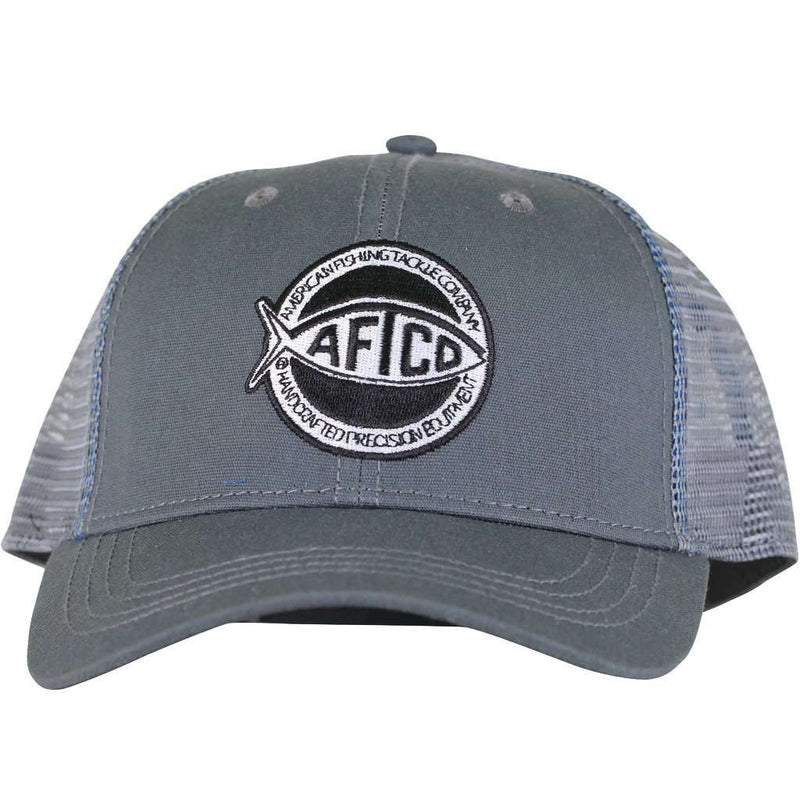 Rounder Trucker Hat in Charcoal by AFTCO - Country Club Prep