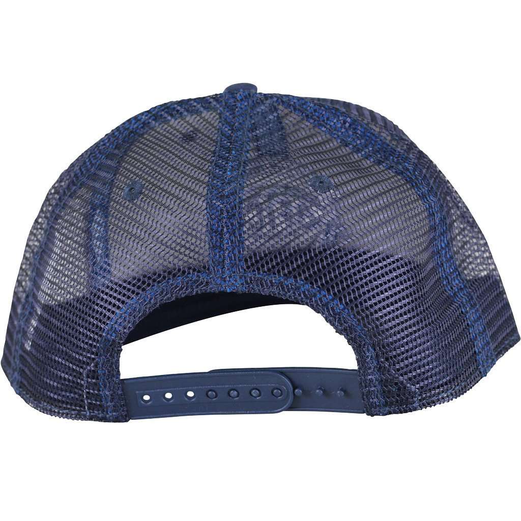Rounder Trucker Hat in Navy by AFTCO - Country Club Prep