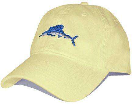 Sailfish Needlepoint Hat in Butter by Smathers & Branson - Country Club Prep