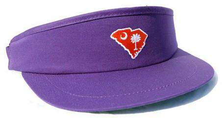 SC Clemson Gameday Golf Visor in Purple by State Traditions - Country Club Prep
