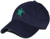 Sea Turtle Needlepoint Hat in Navy by Smathers & Branson - Country Club Prep