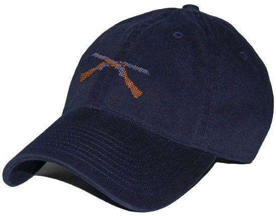 Shotguns Needlepoint Hat in Navy by Smathers & Branson - Country Club Prep
