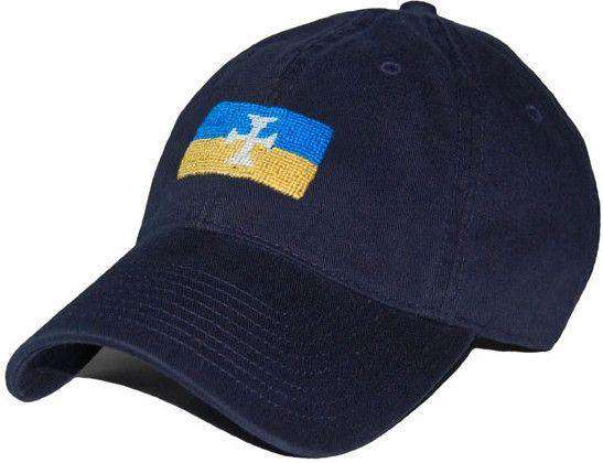 Sigma Chi Needlepoint Hat in Navy by Smathers & Branson - Country Club Prep