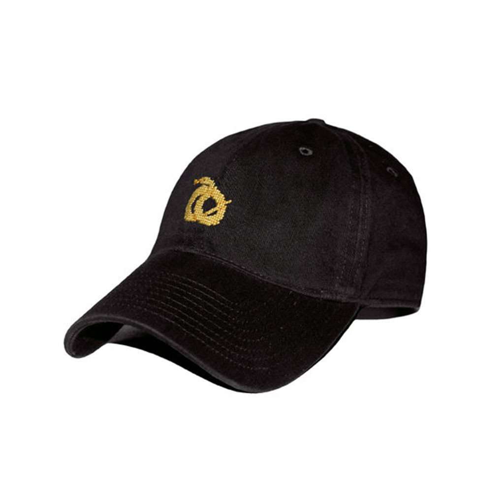 Sigma Nu Needlepoint Hat in Black by Smathers & Branson - Country Club Prep